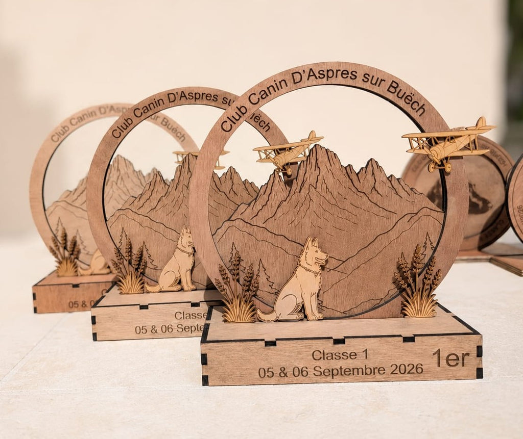 Trophée multi-couches personnalisé